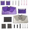 2PCS Mastectomy Post Surgery Waterproof Shower Cape Water-Resistant Post Surgery Garment for Mastectomy/Chest Surgery/Shoulder Surgery, Post Surgery Shower Protection(Purple and Black) view 1