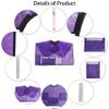 2PCS Mastectomy Post Surgery Waterproof Shower Cape Water-Resistant Post Surgery Garment for Mastectomy/Chest Surgery/Shoulder Surgery, Post Surgery Shower Protection(Purple and Black) view 3