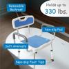 King Mills Plus Size Extra Wide Shower Chair for Elderly and Disabled with Anti-Slip Pads, Silla para Bao Adulto Mayor, Ideal for Seniors, Big & Tall Person. 150kg Weight Capacity. view 4