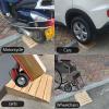 Katzowen Threshold Ramp Driveway Wooden Curb Steps Ramps Indoor Outdoor, Driveway Barrier Free Portable Slope Pad for Motorcycles Scooters Bicycles, Anti-Slip Threshold Ramp(70x33x13cm (27.5x13x5in)) view 2