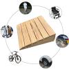 Katzowen Threshold Ramp Driveway Wooden Curb Steps Ramps Indoor Outdoor, Driveway Barrier Free Portable Slope Pad for Motorcycles Scooters Bicycles, Anti-Slip Threshold Ramp(70x33x13cm (27.5x13x5in)) view 4