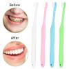 Dimeho 4 Pcs Tuft Toothbrush Tiny Small Head End Tapered Toothbrush Soft Gaps Nursing Orthodontic Toothbrushes Single Compact Interdental Interspace Brush for Dental Cleaning view 3