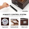 Bald Eagle Cigar Humidor, Handmade Box with Humidifier Hygrometer, Cedar Wood Glass Top Case with Accessories Drawer, Hold 30-35 Cigars view 4
