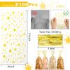 najdeiuyt 100Pcs Cellophane Treat Bags, 5 x11 Inch Clear Candy Bags Goodie Gift Party Favor Bag, Star Printed Plastic Treat Bag with Ties for Bakery, Candy Buffet, Cookie, Birthday Wedding Party view 2