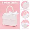 BENECREAT 16 Sets White Wedding Favors Box DIY Set, Kraft Paper Box with Pearl Handle, Ribbons, Stickers, Gift Boxes for Birthday, Party Favor, Boutique, Wedding and Anniversary view 4