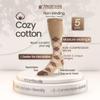 7BigStars Men's Diabetic Extra Wide Cotton Dress Business Mid Calf Socks - 5 Pack Large - Argyle, Stripe, Geometric - Sock Size 10-13 Shoe Size 9-12 L Khaki, Brown view 3
