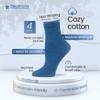 7BIGSTARS KINGDOM Women's Cotton Diabetic Quarter Non-Binding Loose Fit - 4 Pack Medium-Extra Wide - Sock Size 9-11 Shoe Size 5-9 M Dark Navy, Burgundy, Light Navy, Denim Blue view 3