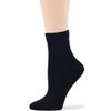 7BIGSTARS KINGDOM Women's Cotton Diabetic Quarter Socks, Non-Binding Exra Wide - 4 Pack Large - Solid Seamless - Sock Size 10-12 Shoe Size 8-12 L Black view 4