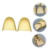 FOMIYES 4pcs Woven Decorative Dustpan Artware for Home Mini Craftwork Basket for Storing Sundries Unique Photography Prop view 2