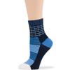 7BIGSTARS KINGDOM Women's Cotton Diabetic Quarter Fashion Socks - 4 Pack Large-Extra Wide, Seamless Geometric, Stripe - Sock Size 10-12 Shoe Size 8-12 L Indigo, Navy Blue, White view 4