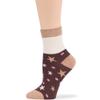 7BIGSTARS KINGDOM Women's Cotton Diabetic Quarter Patterned Socks - 4 Pack Medium-Extra Wide Star, Stripe, Polka Dot - Sock Size 9-11 Shoe Size 5-9 M Brown, Beige, Ecru view 4