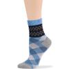 7BIGSTARS KINGDOM Women's Viscose from Bamboo Diabetic Quarter Patterned Socks - 4 Pack Medium-Extra Wide Dot, Argyle, Flower, Stripe - Sock Size 9-11 Shoe Size 5-9 M Denim Blue, Navy, Orange view 4
