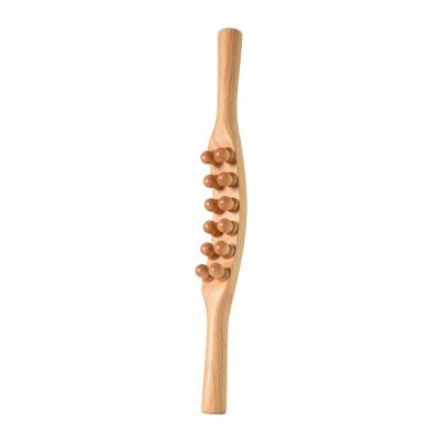 Almencla Wooden Massager Stick 38cm Lightweight Guasha Stick for Shoulder Back Thigh