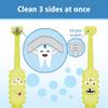 Dr. Brown's ToothScrubber Toddler Toothbrush & Fluoride-Free Baby Toothpaste Bundle, Triple-Sided Training Toothbrush, Strawberry Flavor, Ages 1-4 Years view 2