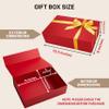 CECOBOX - Gift Boxes with Lids for Presents 13"x8.5"x4" - Matte, Collapsible Magnetic Closure Gift Box - Groomsmen & Bridesmaid Proposal Boxes, Wedding, PR, Birthdays, Holidays (Red) view 3