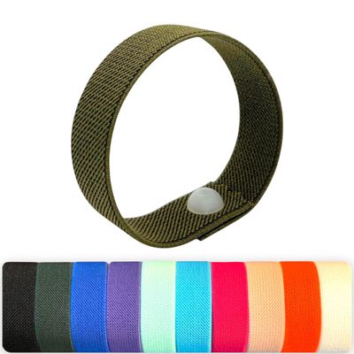 AcuBracelet Calming Natural Anti-Anxiety Bracelet, Acupressure, Sleep Aid, Stress Management, Sleeplessness, Wellness, Self-Care, Rubber Band Snap Technique, Coping (Army, Small 6)
