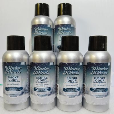 Smoke Odor Exterminator 198 gm/ 7 oz Large Spray Winter Winds 7oz Can 6 Pack., Assorted