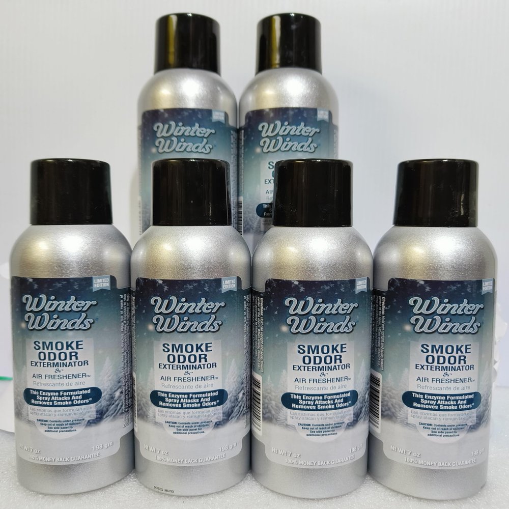 Smoke Odor Exterminator 198 gm/ 7 oz Large Spray Winter Winds 7oz Can 6 Pack., Assorted