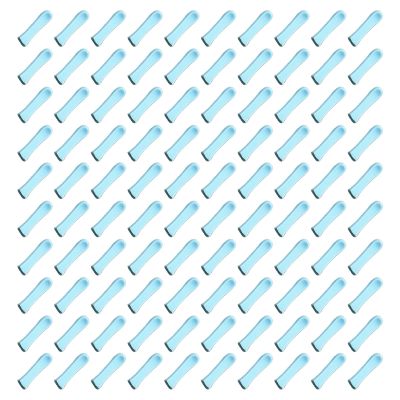 100 Pieces Ear Cleaner Tips, Ear Cleaner Replacement Tips, Ear Spoon Tips, Silicone Soft Cleaning Reuse Cap for Ear Wax Removal Tool Accessories (Blue)