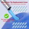 100 Pieces Ear Cleaner Tips, Ear Cleaner Replacement Tips, Ear Spoon Tips, Silicone Soft Cleaning Reuse Cap for Ear Wax Removal Tool Accessories (Blue) view 3