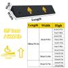 1.5in - 5.9in Rise Threshold Ramp for Wheelchair,Extra Long 100cm Driveway Curb Ramps,Anti-Skid and Wear-Resistant Rubber Plastic,Load 6000lbs view 2