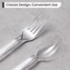 [300 Count] Plastic Silverware, Heavy Duty Plastic Forks Spoons Disposable Utensils Cutlery Set for Wedding Party Supplies Everyday Use - Clear view 3