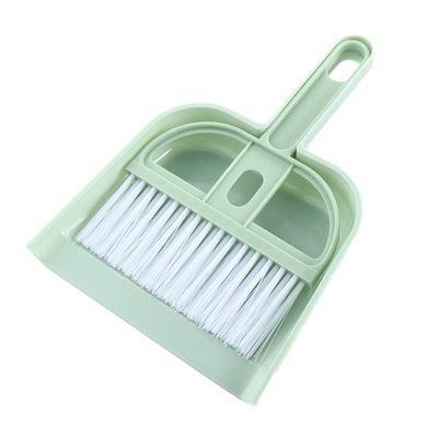 Mini Dustpan and Brush Set, Mini Dust Pans with Brush Cleaning Brush, Mini Hand Broom and Dustpan Set for Table, Desk, Keyboard, Cars(Green)