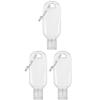 3Pcs Transparent Portable Mini Ketchup Containers - Refillable Travel Size Hot Sauce Keychain, 2oz/50ml Bottles view 1