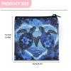 HUGS IDEA Blue Sea Turtle Sanitary Napkin Storage Bag Portable Tampon Holder for Purse CIN Sanitary Pads Pouches for Teen Girls Women view 2