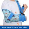 Willcom Kids Arm Shoulder Sling with Waist Strap, Immobilizer Brace Support for Broken Arm, Collarbone, Elbow, Wrist (Mesh Version,Right, 2XS,19-23.5 inch) view 4
