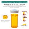 Zoeynex 15 Pack 0.75 oz Empty Pill Bottles with Childproof Caps and 32 Easy Peel Labels - Moisture-Proof, BPA-Free Prescription Vials for Pills, Vitamins, Supplements - Perfect for Travel & Home Use view 3