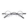 XINGNIAN 30mm Creative Black Small Round Reading Glasses, Mini Presbyopic Glasses Fashion Retro Metal Spring Hinge Readers +3.50 view 2