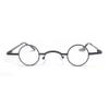 XINGNIAN 30mm Creative Black Small Round Reading Glasses, Mini Presbyopic Glasses Fashion Retro Metal Spring Hinge Readers +3.50 view 3