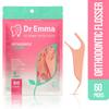 Dr. Emma Orthodontic Flossers for Braces, Ortho Dental Floss Picks, Mint Flavor 60 Count/Bag, Pink, 1 Pack view 2