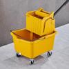 TT-YEL Commercial/Domestic Mop Bucket Set, Mop Bucket and Squeezer Combination, Portable Wheeled Trolley with Mop, Large Capacity Mop Bucket for Home, Industrial, Restaurant Cleaning,36l view 1