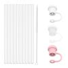 10 Pcs Clear Straw with Cover for Stanley Cup 40 oz 30 oz 64 oz Tumbler view 1