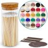 Decorative Matches in a Glass Jar | 4" Black Tip Long Matches Custom + Cork Top Glass Holder + Striker Stickers | Gifts, Dcor, & Candle Accessories | by Thankful Greetings, USA view 1