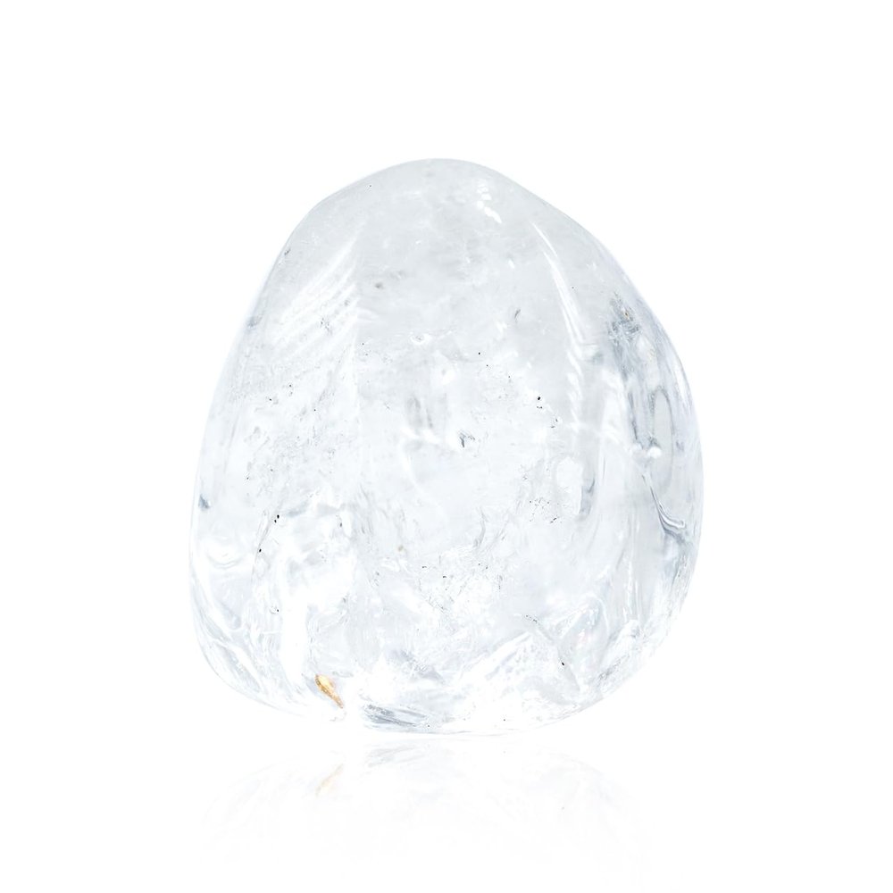 Starborn Clear Quartz Freeform Palm Stones, 1 Piece