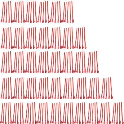 200 Pcs Red Spoon Straws Disposable Snow Cone Straws Summer Slushie Straws Spoon Plastic Drinking Straw For Milkshakes Shaved Ice