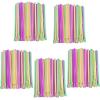 500 Pcs Spoon Straws Disposable Snow Cone Drinking Straws With Spoons Plastic Slushie Straws For Milkshakes Shaved Ice Smoothie view 1