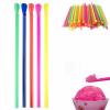 500 Pcs Spoon Straws Disposable Snow Cone Drinking Straws With Spoons Plastic Slushie Straws For Milkshakes Shaved Ice Smoothie view 4