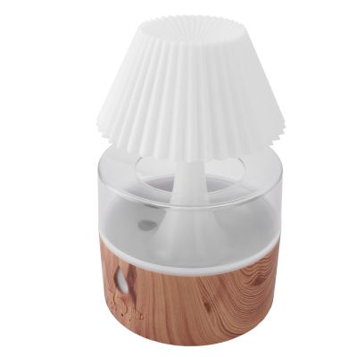 260ml Raindrop Aromatherapy Essential Oil Diffuser Wood Grain Colorful Night Light Auto Shut Off Multifunctional, Raindrop Design Aromatherapy Benefits (US Plug)
