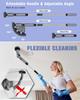 Electric Spin Scrubber, [IPX8 Waterproof ] [50KG Torque] Shower Scrubber with 9 Brush Heads, 2 Speed Mode, 4 Adjustable Angles, Electric Brush for Cleaning for Bathroom Floor Tile (Gray) view 2