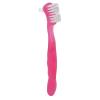 LIZEALUCKY Portable Denture Double Sided Brush Denture Cleaning Toothbrush Dual Head Toothbrushes Multi Layered Bristles False Teeth Brush for False Teeth Cleaning (Pink) view 1