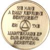 24 Hours AA Medallion Daily Reprieve Sobriety Chip view 2