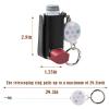 JFGLORIX Asthma Inhaler Holder Keychain Retractable Clip PU Leather Portable Travel Handy Holder for Kids and Adults, Inhaler Not Included (Black) view 3