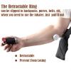 JFGLORIX Asthma Inhaler Holder Keychain Retractable Clip PU Leather Portable Travel Handy Holder for Kids and Adults, Inhaler Not Included (Black) view 4