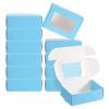 PATIKIL 3.3x2.4x1.2 Paper Soap Box with Window, 40 Pack Homemade Soap Boxes Rectangle Presents Packaging Boxes for Birthday Christmas DIY Craft, Blue view 1