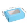 PATIKIL 3.3x2.4x1.2 Paper Soap Box with Window, 40 Pack Homemade Soap Boxes Rectangle Presents Packaging Boxes for Birthday Christmas DIY Craft, Blue view 2