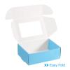 PATIKIL 3.3x2.4x1.2 Paper Soap Box with Window, 40 Pack Homemade Soap Boxes Rectangle Presents Packaging Boxes for Birthday Christmas DIY Craft, Blue view 4